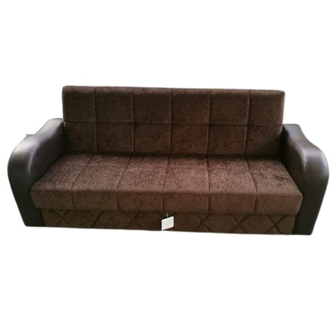 Brown Velvet 3 Seater Sofa