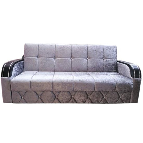Grey Velvet 3 Seater Sofa