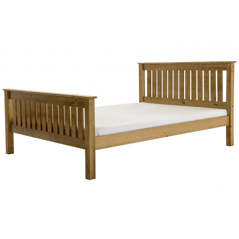 Manila Pine King-Sized Bed with High Foot End