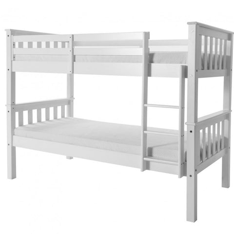 Porto Solid Wood Bunk Bed White