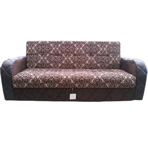 Stylish Dark Brown Pattern 3 Seater Sofa