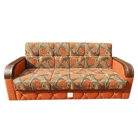 Orange Pattern 3 Seater Sofa