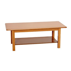 Avon Wooden Coffee Table With Shelf In Golden Oak