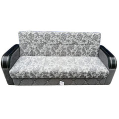 Grey & White Pattern 3 Seater Sofa