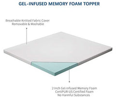 Vesgantti Memory Foam Mattress Topper - 3FT Single