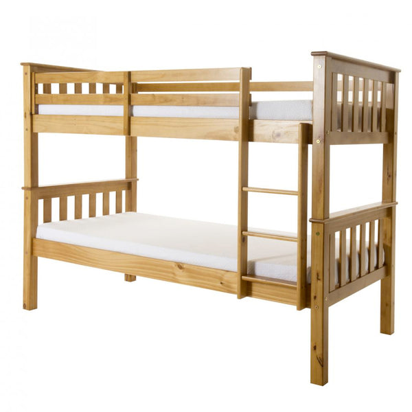 Porto Solid Wood Bunk Bed Antique Pine