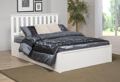 Zoe Solid Wood King-Sized Ottoman Storage Bed Oak